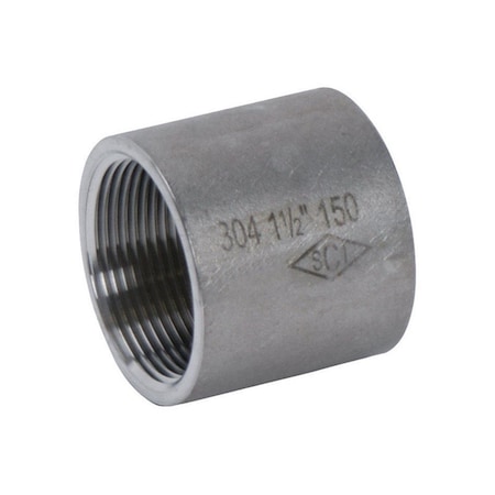 Smith-Cooper 1 x 0.5 in. Dia. Socket Weld Stainless Steel Reducing Coupling 4810354